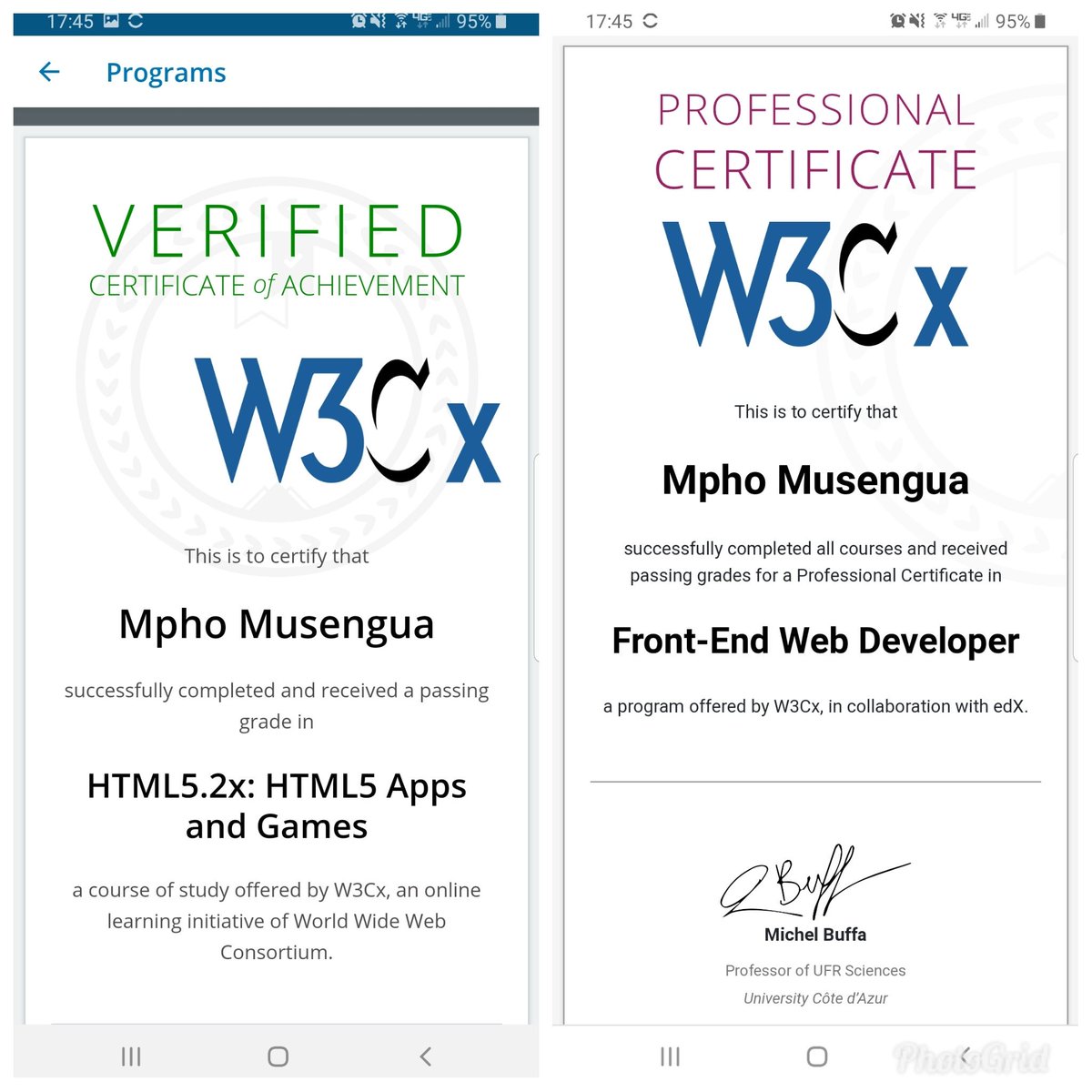 drmphobwcodes's tweet photo. Day 14 of #100DaysOfCode happened today and I am so happy- got my #frontendwebdevelopment certificate from #edx by completing the fifth course #html5andgames #codenewbie #womeintech #programming #WomenInSTEM #drmphobwcodes 💃🎉🍺🇧🇼 https://t.co/EsUdLDLk4J
