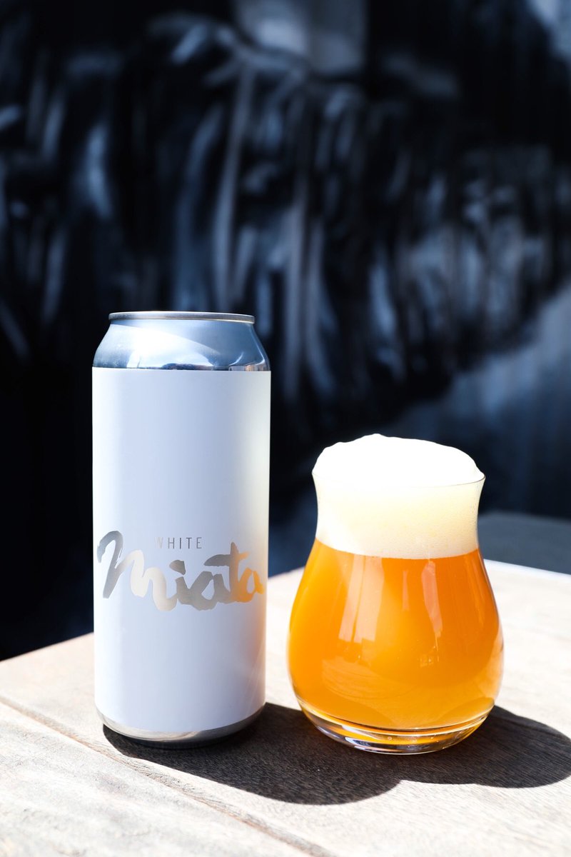 This Tuesday, July 9th, is the return of whitemiata ⚪️🚐⚪️⠀
⠀
whitemiata is our luxuriously soft IPA brewed with the freshest Galaxy and Citra. whiteferrari’s little sibling. 6% ABV. 1x case pp limit. $14.50+tax/4pack. ⚪️🚐⚪️⠀
⠀
We’ve got one more to announce! 😊