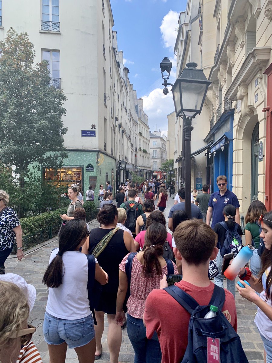 LauraLatall's tweet photo. An art lesson in Luxembourg Garden, crepes, exploring, and a French cooking class! #LHSU #Paris @KevinGLowery @LebanonR3 #r3inspires ๐ซ๐ท https://t.co/ZlbTU3GqZZ