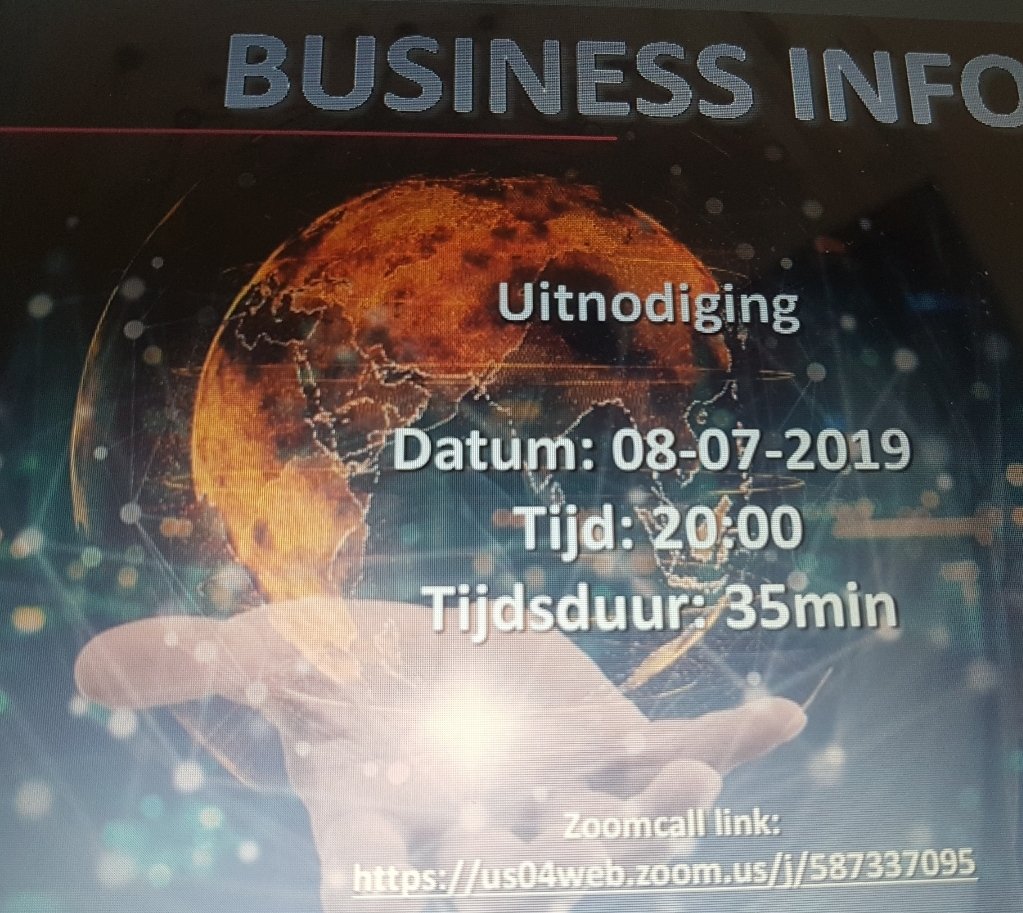 JOUW WERK ALS LYCONET MARKETER
Be Smart. Shop Clever.
Gastheer Alwin de Quartel.
Maandag 8 juli
Tijd: 20.00uur
Via Zoom. Zie de link in de bijlage.
Aanmelden vóóraf is prettig dan krijg je een email gestuurd.
Stuur je aanmelding naar: 
info@aqss.at 
Kenmerk: Business info 8 juli