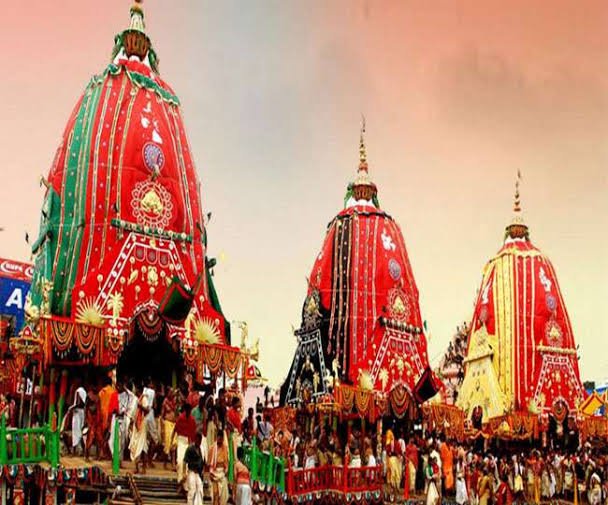 People want to touch the chariot or even ropes pulling the chariot, to be blessed by the God. Devotees sing bhajans while pulling the holy chariot on wheels.Lord Krishna is the eighth avatar of Lord Vishnu. Hence he's often worshipped as Jagannath.