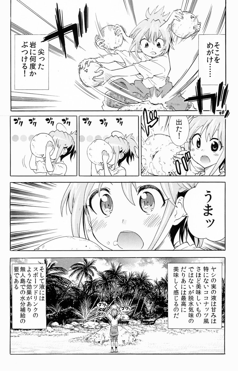 こちらが正しいヤシの実の割り方です！ヤシの実は三層の分厚い皮に覆われていて簡単には割れないのです, image size:769x1200