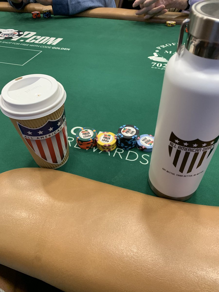 AllAmericanDave's tweet photo. After 5 years of busting day 1 I’ve finally made Day 2 of the @WSOP main event. So grateful to be in this amazing tournament🙌🙏 #LateReg #EatBetter #BeBetter https://t.co/kc1jOKnAVV