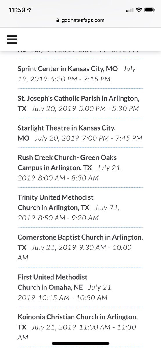 NathanDntn's tweet photo. So apparently Westboro Baptist church is going to be “visiting” some churches and picketing them here in Arlington. Frankly, if your church is being picketed by these people, that means your church is doing something right. https://t.co/DA3jJ8JyAB