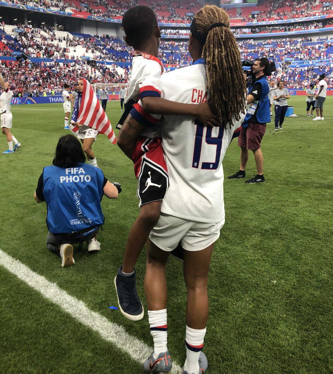USWNT's tweet photo. Teammates. Family. 

C H A M P I O N S

#OneNationOneTeam https://t.co/1T3WcJMaFC