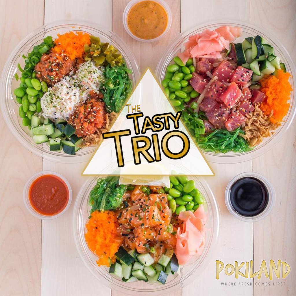 eatpokiland's tweet photo. Gather your friends! It is summer time and Pokiland has all the freshness you crave! https://t.co/h37jMMQT8k