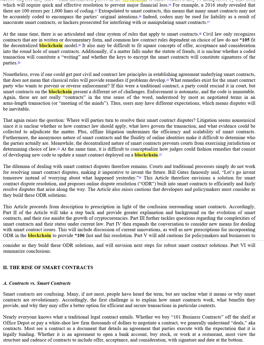 propelforward's tweet photo. Article re: Online Dispute Resolution for #SmartContracts in @MizzouLaw Journal of Dispute Resolution; proposes online dispute resolution (“ODR”) built into smart contracts to efficiently and fairly resolve disputes https://t.co/Zlmy31S7rG