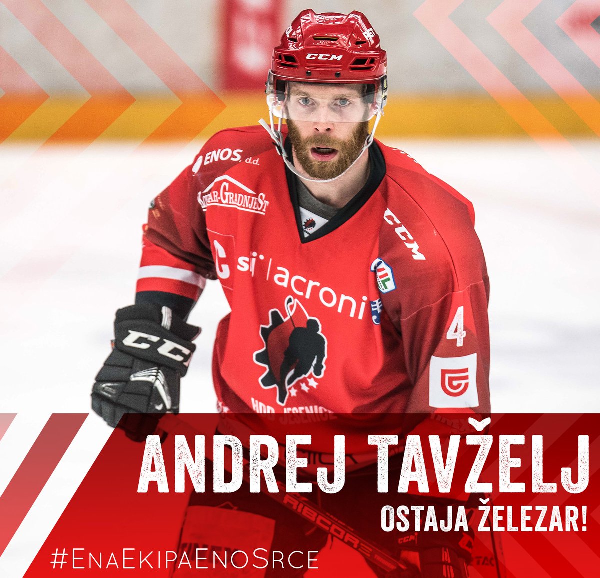 V prihajajoči sezoni bo rdeči dres zopet oblekel <a href="/AndrejTavzelj4/">Andrej Tavželj</a> 🙈🏒🥅 Ena ekipa, eno srce! 💪🏼❤️