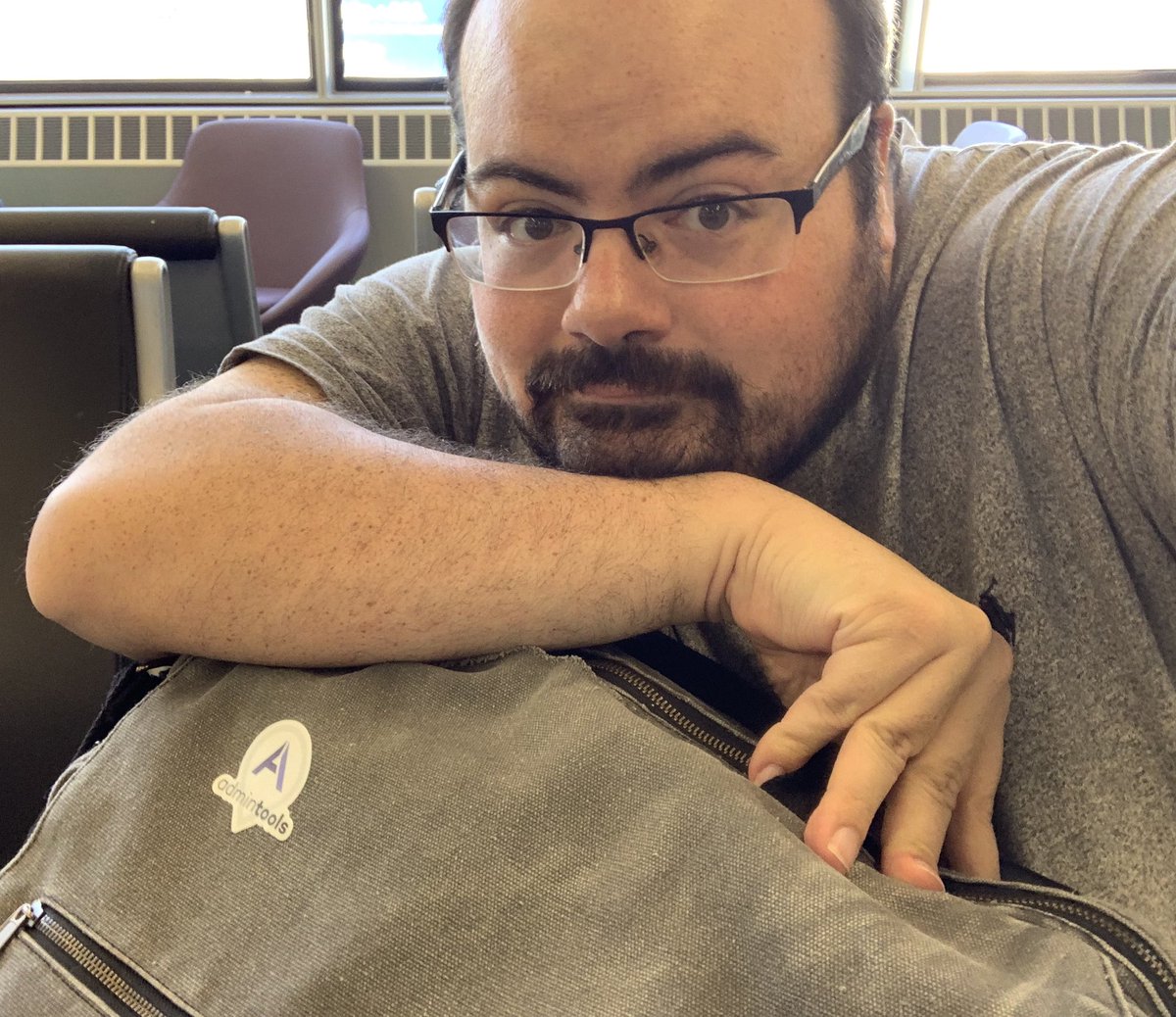 Blake_GEOJobe's tweet image. A bit early to my flight to the 2019 #ESRIUC. If anyone is at the #BOS Airport, and wants an #AdminTools sticker I’m at Gate C10.