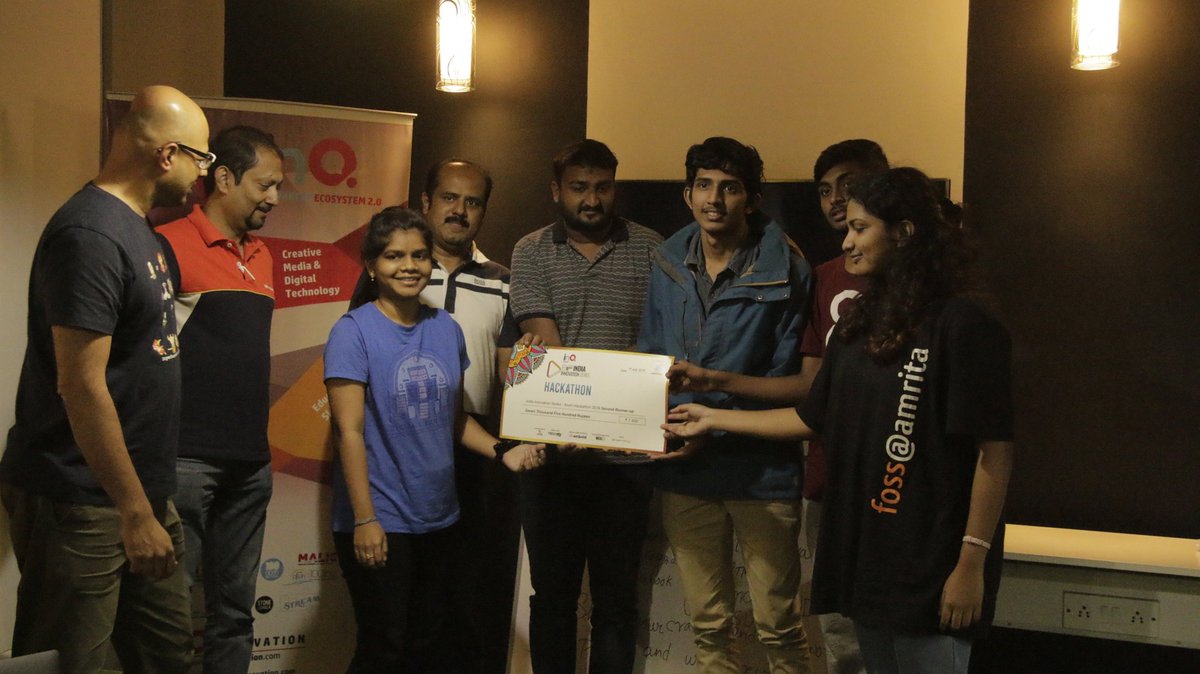 IncubateIND's tweet photo. Congratulations Team #Deadblock for becoming the Second Runner Up at @IncubateIND's #IndiaInnovationSeries - #Kochi Chapter at @InnovationInq.
#India #SmartIndia #SmartCity #SmartCities #KochiHackathon #Hackathon https://t.co/a0P1k8Q6oc