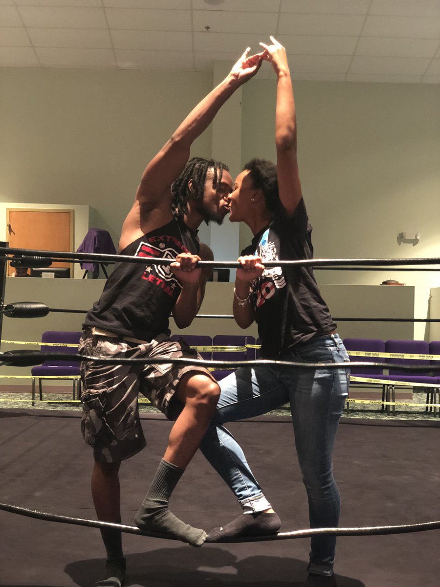 milla_jayy's tweet photo. We can’t ever be serious 🤦🏽‍♀️🤣❤️ 📸: @icon_chas #WCFRoadWork #PreShowShenanigans https://t.co/BEKpIbRCtG