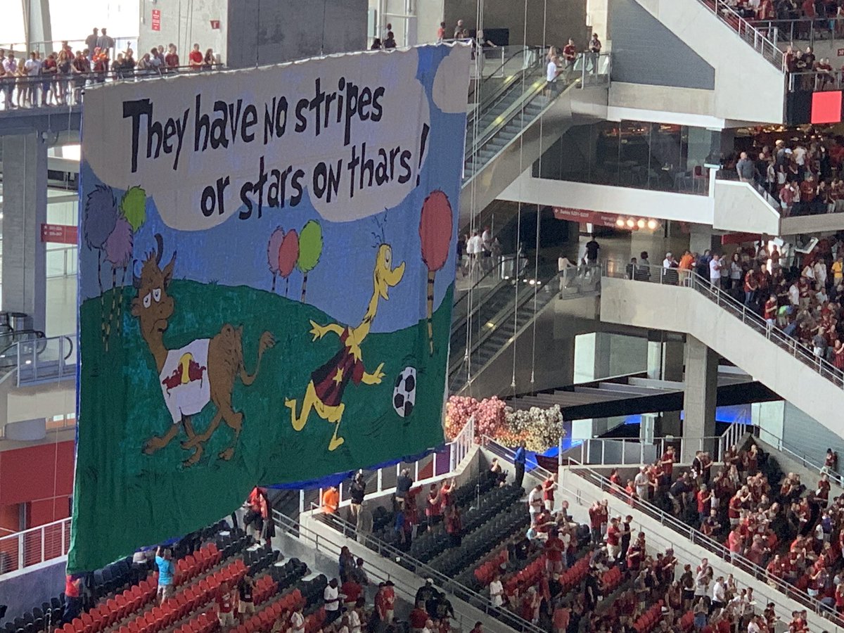 #ATLUTD best tifo ever!! We got 5 stripes and a star!