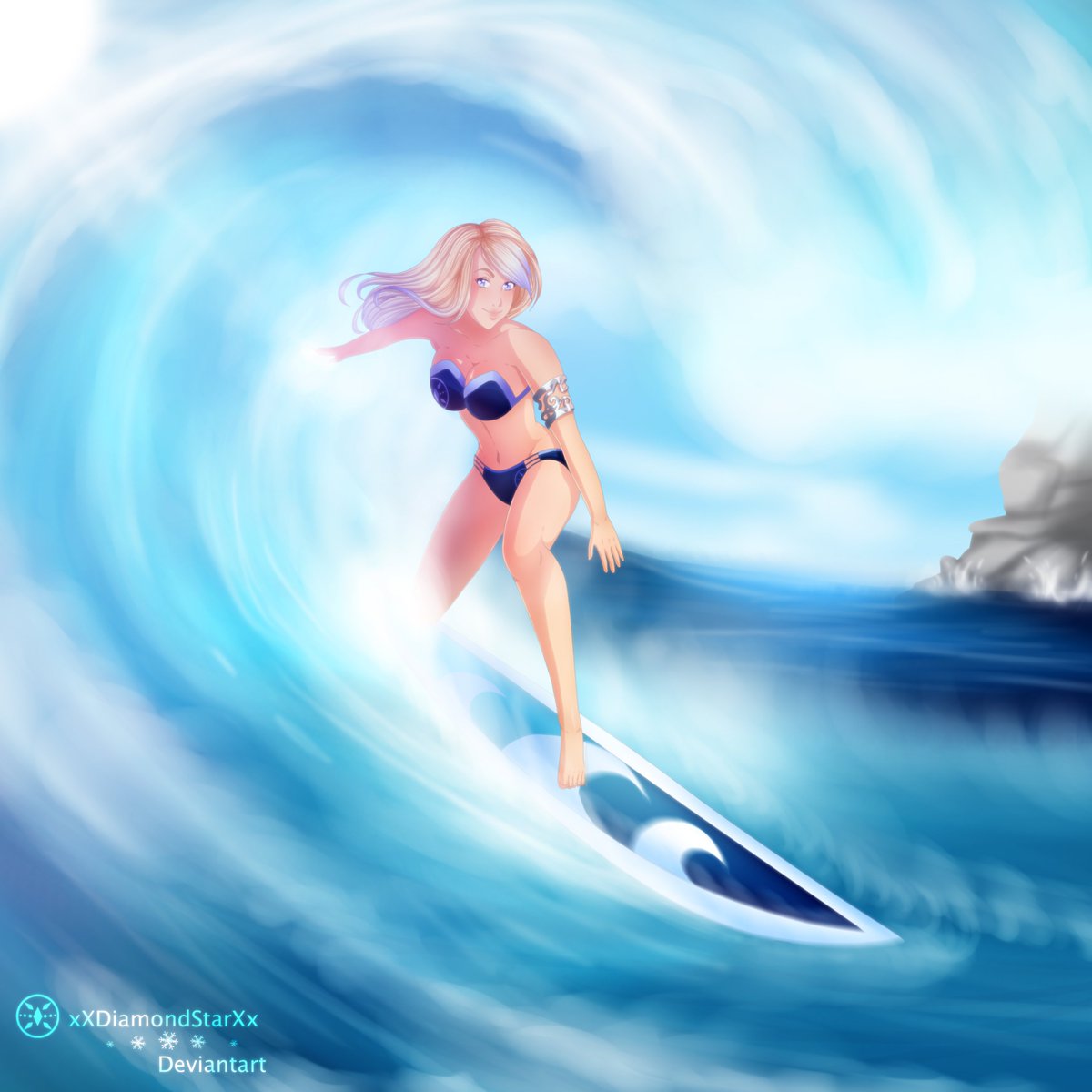 XDiamondStarXx's tweet photo. Summer is here ! 
And here is a little artwork of my Sahra, how she's surfing some nice waves ♥

Hope you'll like it !

Original: https://t.co/ioEcuhSOSO

#Naruto #NarutoOc #Oc #Art #Artwork #Artoftheday #Summer #Water #Ocean #hotsummer #waterlover #owncharacter #xxdiamondstarxx https://t.co/3Ck6nN0RSp