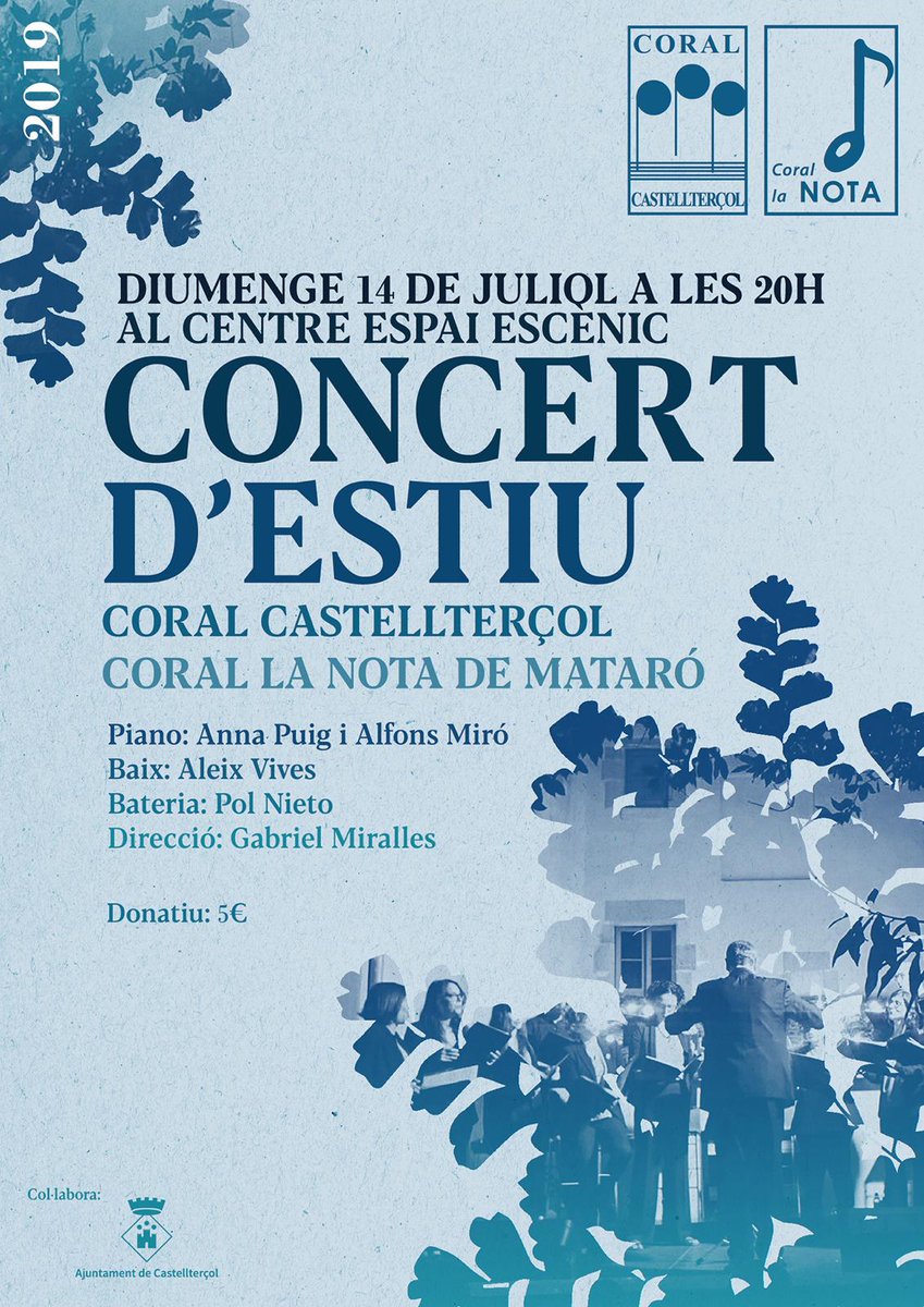 CorCastell3sol's tweet photo. Diumenge passarem una bona estona cantant. Us hi esperem! https://t.co/NBBc2spt7y