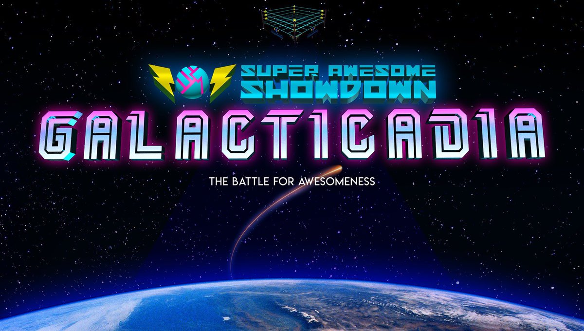 AwesomeShowdown's tweet photo. The battle for awesomeness is on the horizon. Tickets are on sale now and with the promo code “QUASAR” you get 15% off the ticket sale! https://t.co/neBYnXIHrc #superawesomeshowdown https://t.co/EJB2HGCYqf