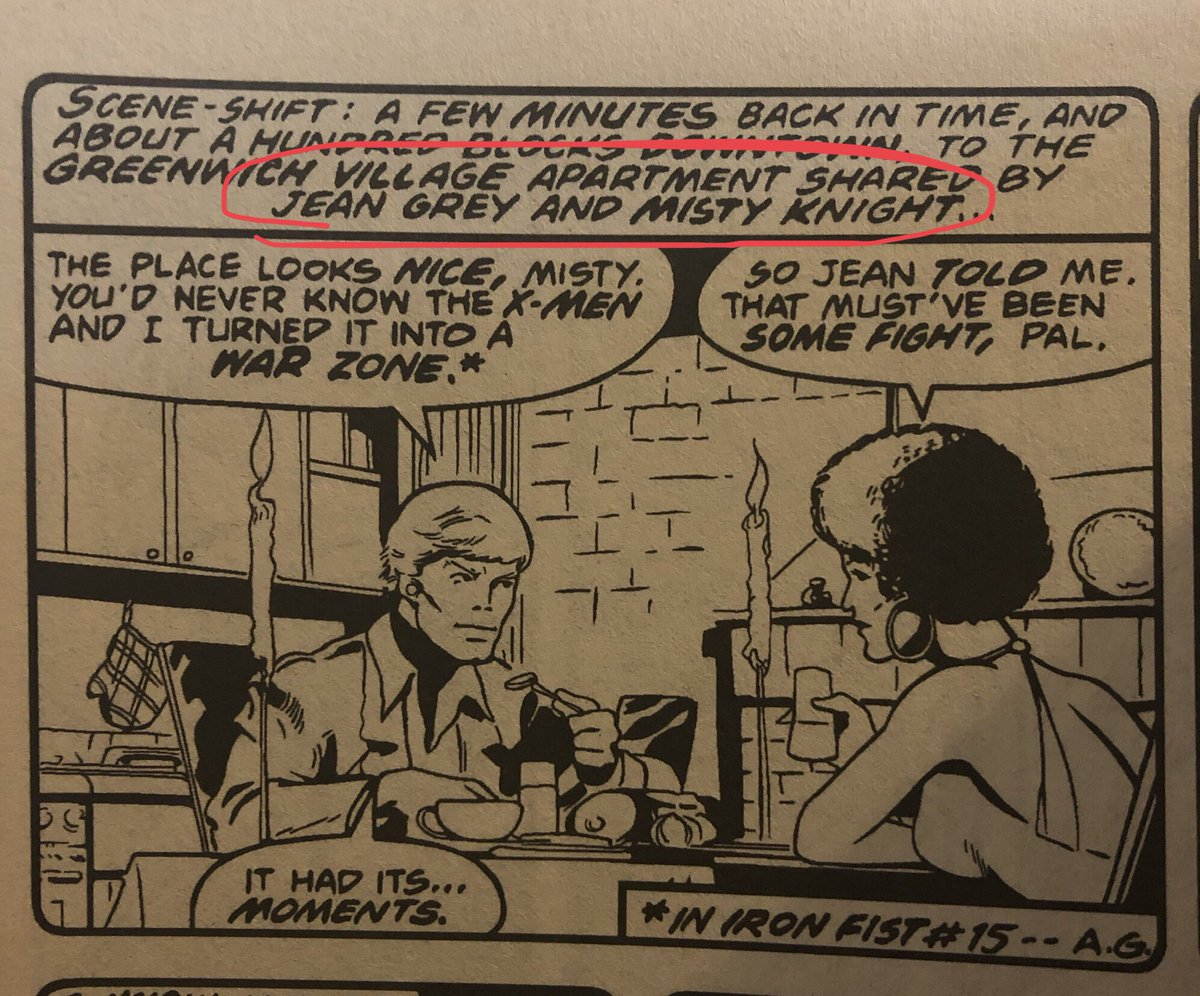 DeDauwEsther's tweet photo. Jean Grey and Misty Knight shared a Greenwhich Village apartment???? #MarvelEssentials #LukeCage https://t.co/9MeJsxeCwg