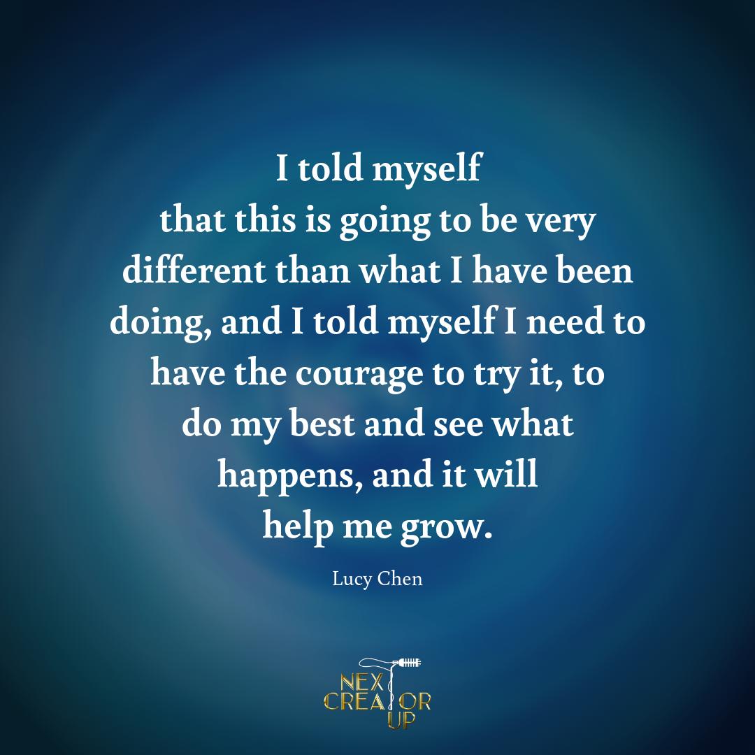 From Lucy Chen's interview on the healing power of art and the courage it takes to be creative and leave your comfort zone: buff.ly/32cpLST