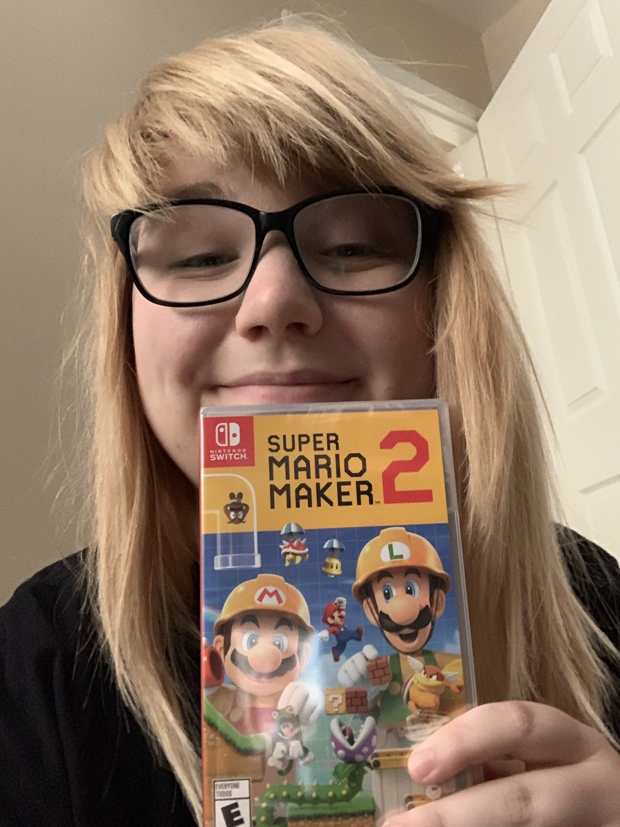 AJBakePlays's tweet photo. Look what FINALLY came in after Amazon lost the first one! 😂✌🏻
It’s over for you chumps now 😎 Drop those level codes and let’s get rollin! 

#twitch #twitchtv #mariomaker #SMM2 #nintendoswitch #levelcode https://t.co/EuujCD3bRP