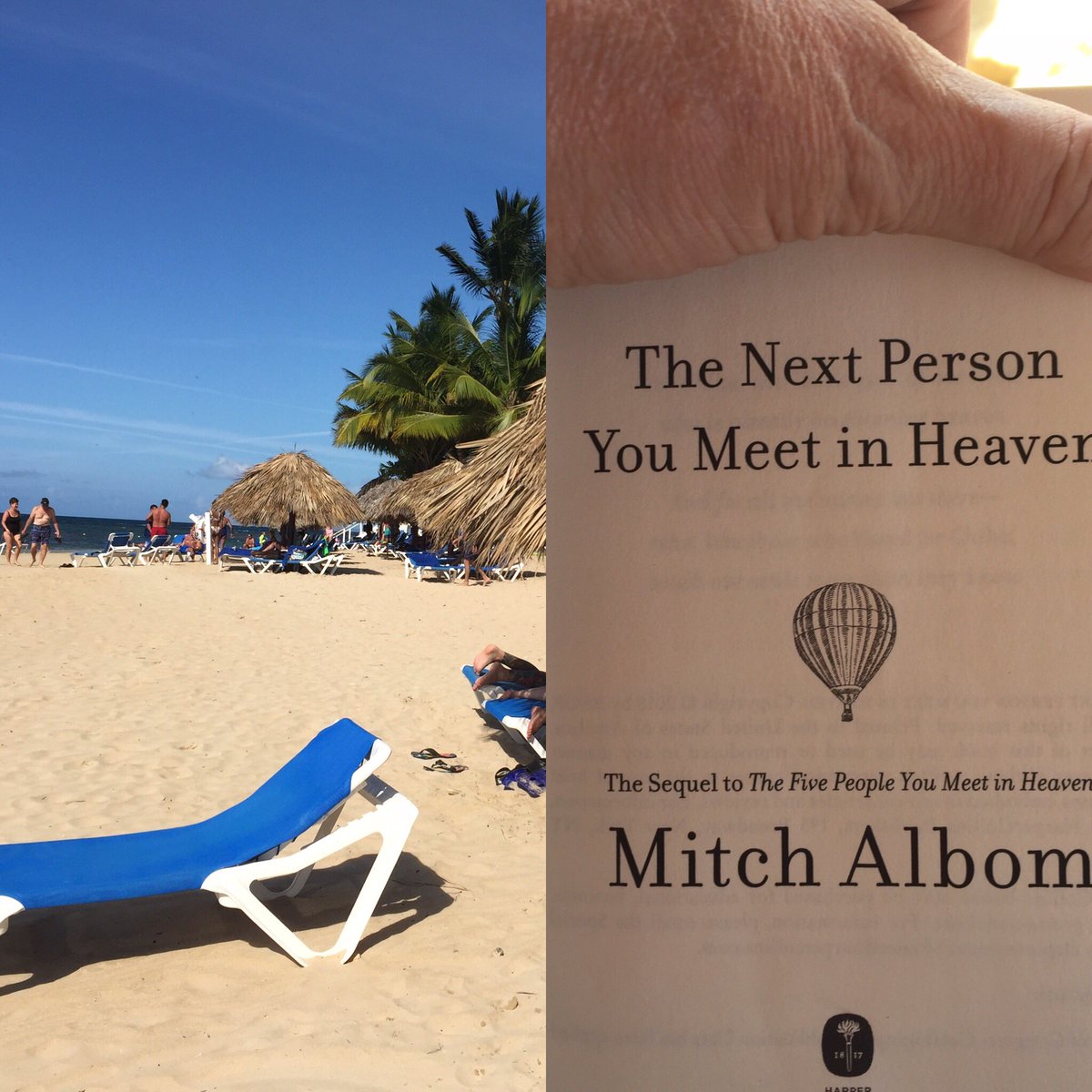Vacation in Samana, Dominican Republic, just read this amazing book. <a href="/MitchAlbom/">𝐌𝐢𝐭𝐜𝐡 𝐀𝐥𝐛𝐨𝐦</a> you get better with each new book.