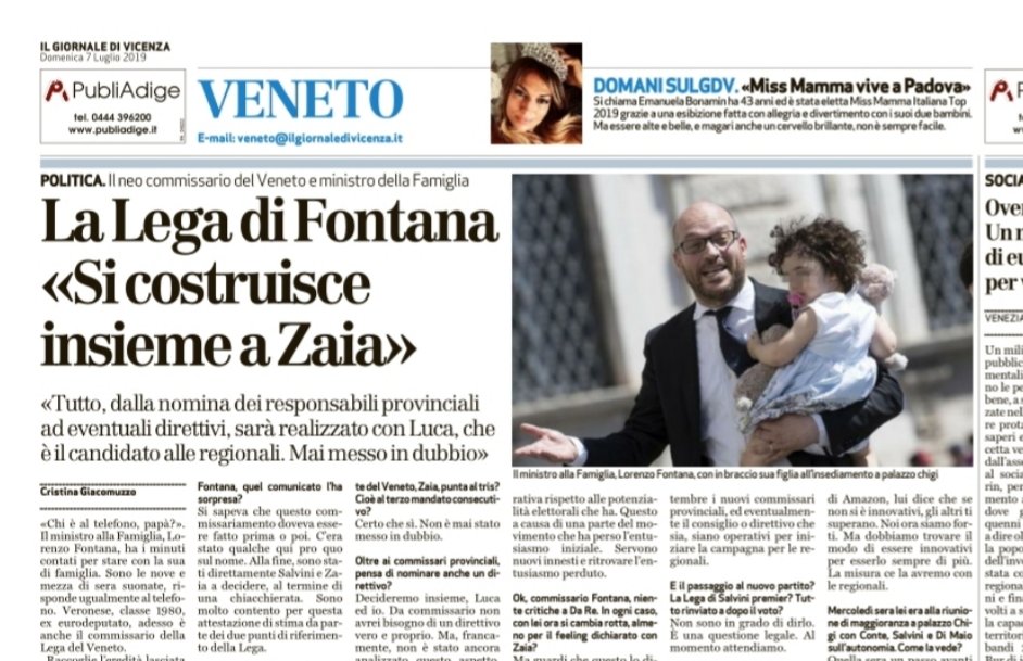 Verso la #LegadiSalvini. Il nuovo #commissarioVeneto, #lorenzofontana, racconta i prossimi passi da fare insieme a #zaia. Qui la mia intervista oggi sul #gdv