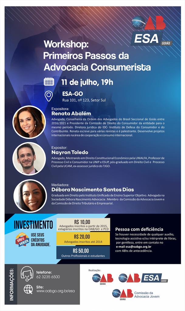 DireitoEventos's tweet photo. WORKSHOP RÁPIDO: PRIMEIROS PASSOS DA ADVOCACIA CONSUMERISTA

Saiba mais:
https://t.co/A5GPg7pbeZ

#workshop #direito #advocacia #consumerista #direitonews #amodireito #direitoconsumerista #esa #oabgo https://t.co/noZmmjxLNE