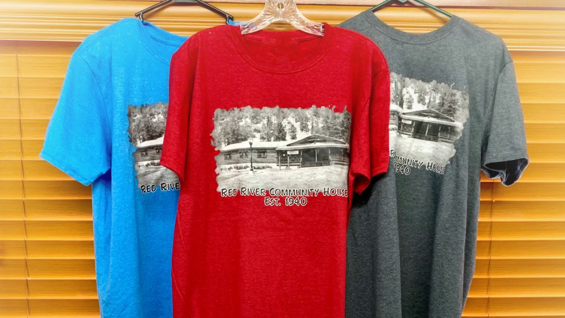CommunityHouse's tweet photo. Available now at the Community House! T-shirts and caps! #redriverch #redrivernm https://t.co/eyz8XtEnk3