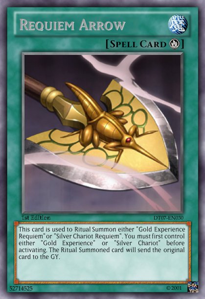 Gold Experience Requiem Yugioh Card