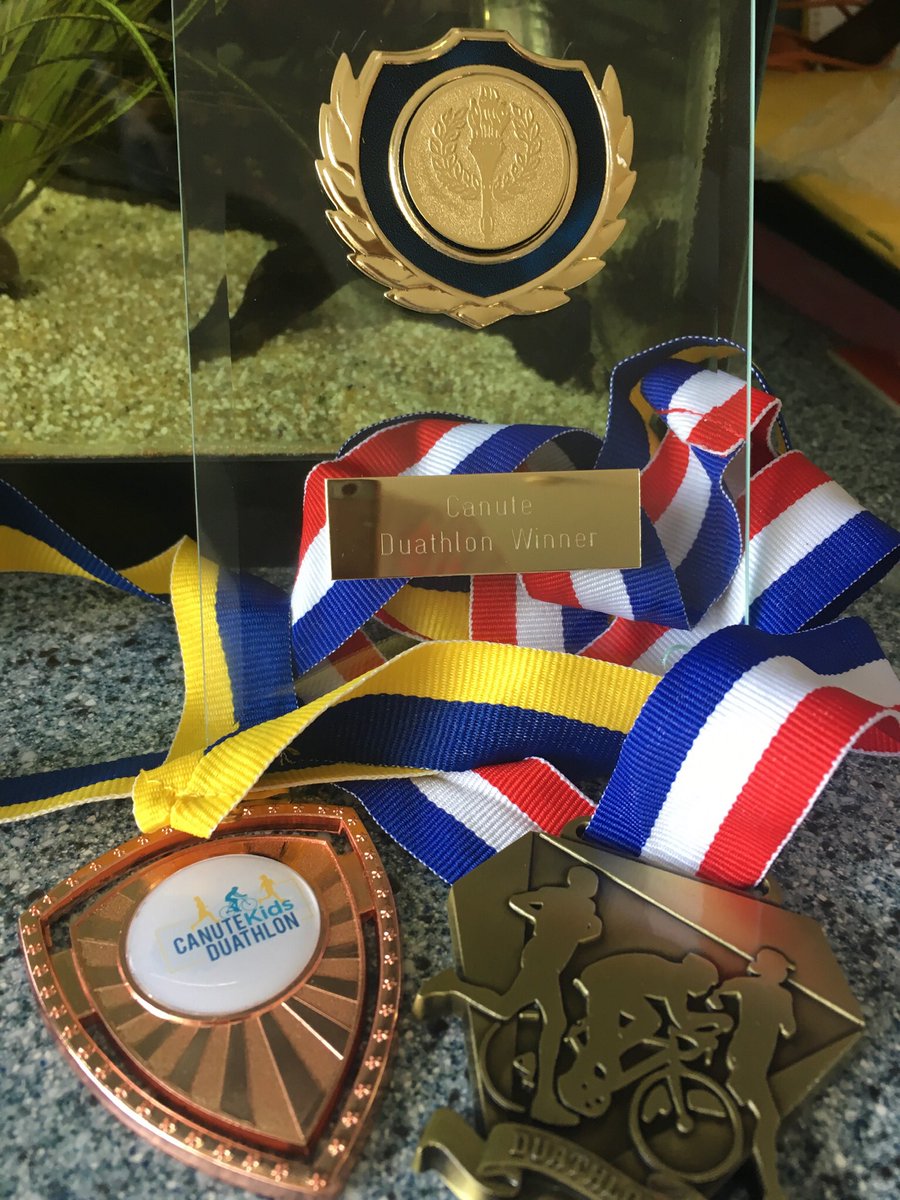 Thanks to <a href="/canuteduathlon1/">Canuteduathlon</a> for another great event today - these two were very happy with their medal haul, and will be back next year! Now onto York next week for their first ever tri with <a href="/uktri/">UK Triathlon</a>