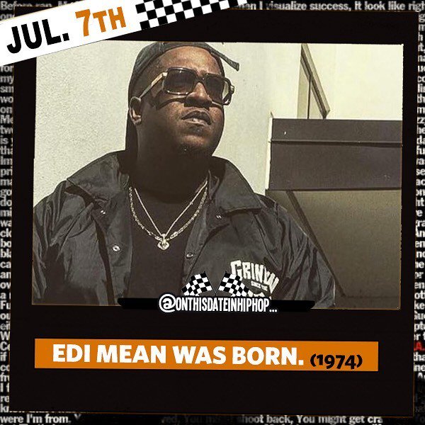 bleepthabastard's tweet photo. #OnThisDateInHipHop, Malcolm @EdiDonO4L Greenridge of @TheOutlawzOfficial was born. #EDIMean would grow up to: (1) become 1/3 of the #ThoroHeadz with #Kastro and #Kadafi and 1/4 of #Dramacydal, (2) rap as #BigMalcolm, (3) become an #OutlawImmortal, (4) b⦠https://t.co/uQ2q9IdT55 https://t.co/fukGAReCc2