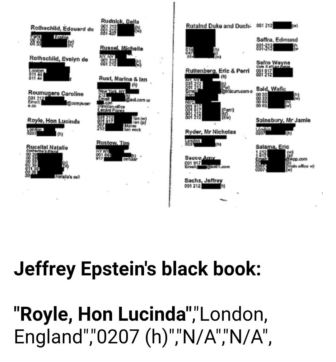 Anthony Royle was MP for Richmond in Surrey, the home of Britain's infamous Elm Guest House child brothel until the year after it was raised by Met police. His daughter Lucinda features in Epstein's telephone book ... https://twitter.com/ciabaudo/status/1132604291854798848?s=19