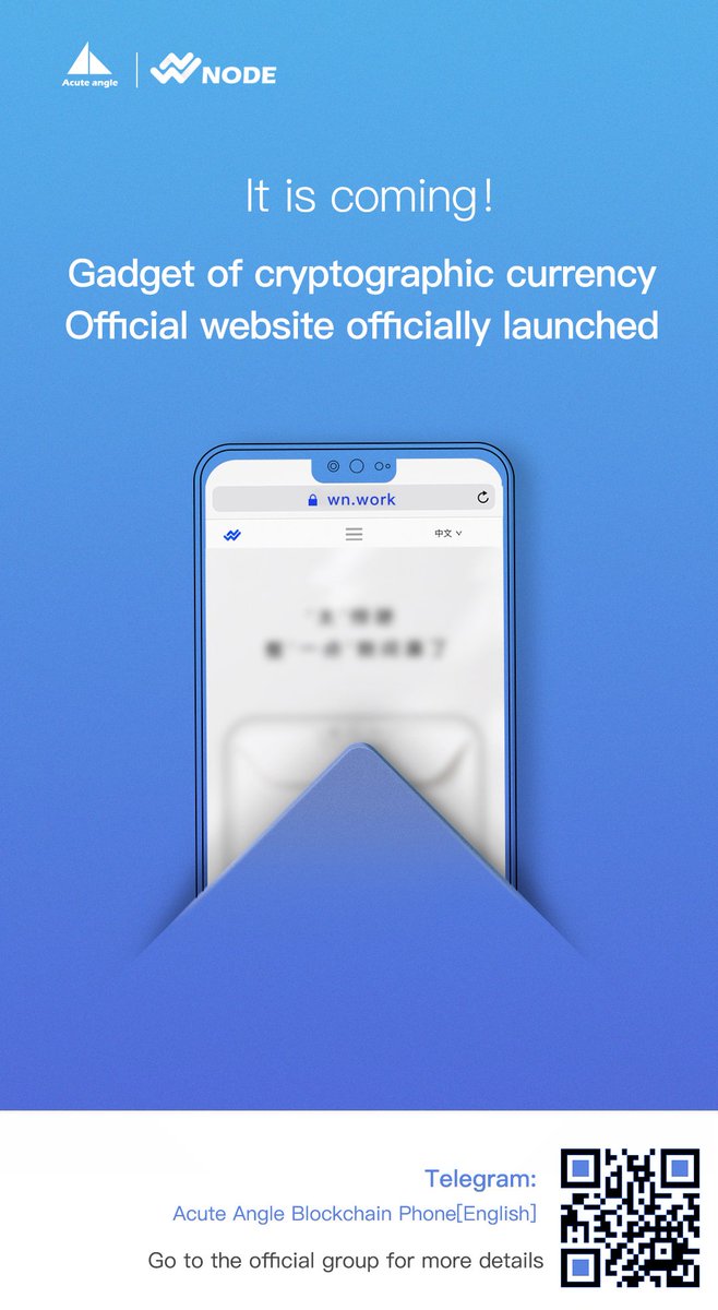 WNNODE's tweet photo. It is coming！
Acute Angle Blockchain Phone
Official website officially launched
Scan the code to understand first
wechat：【NODE1818】Join the official group for more details
Telegram:Acute Angle Blockchain Phone[English] https://t.co/ZxV7YlLRWS
