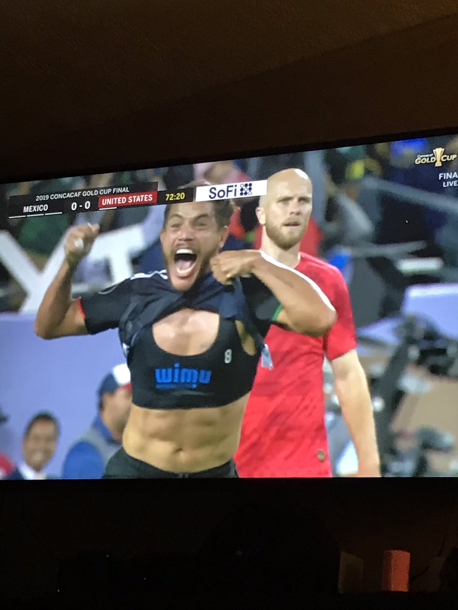 Bryant Schaefer on X: Wait. is the Mexican soccer player that just  scored wearing a sports bra? #GoldCup  / X