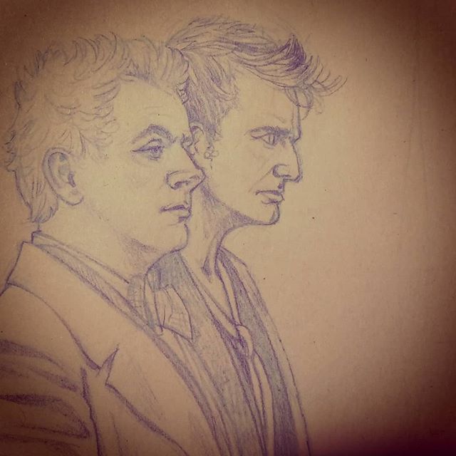 LauraSuthnmeh's tweet photo. I have a new obsession. #goodomens #crowley #aziraphale #azirafel #angel #demon #ineffablehusbands #pencil #sketch #drawing #michaelsheen #davidtennant #portrait #realistic #illustration https://t.co/pbsd1KDChU https://t.co/z5rXVZdGpg