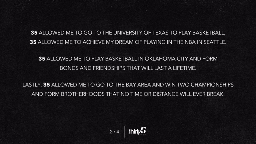 ChrisLavinio's tweet photo. “But as I start this new chapter in my basketball life, the number I’ll be wearing on my back is the number 7 next time you see me on the floor. One time Brooklyn.”

- Kevin Durant via @35Ventures https://t.co/DvJVX4X3nJ