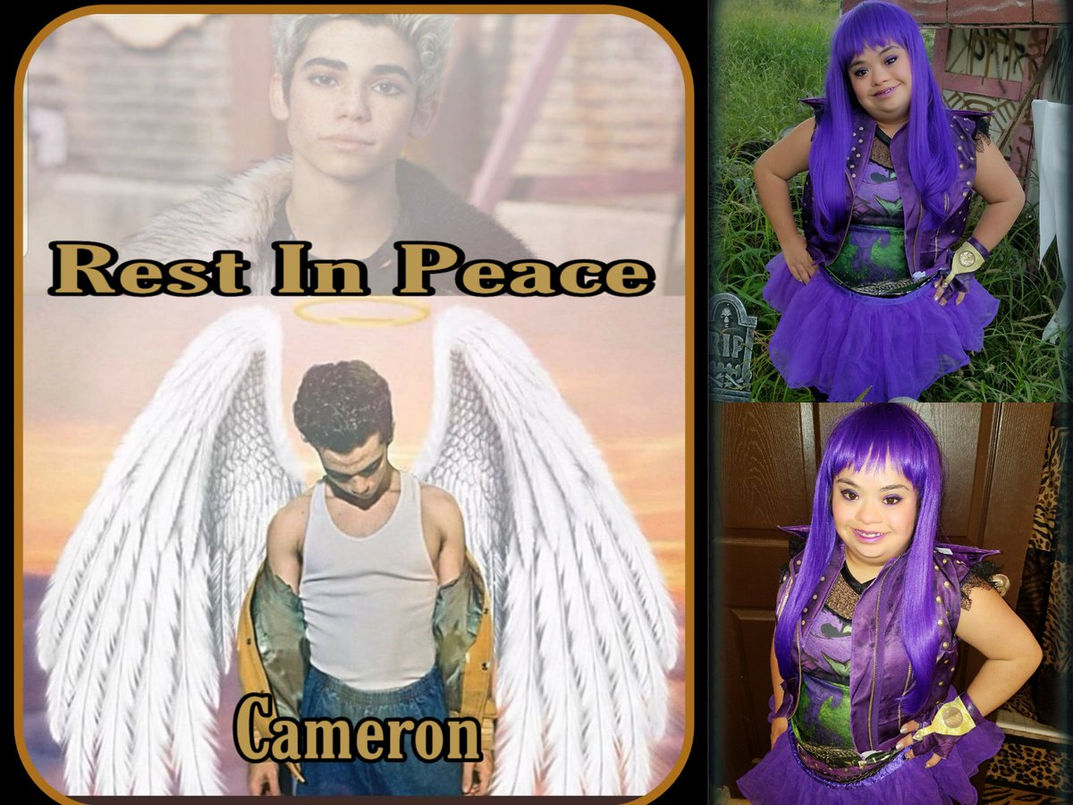 Told Viva about the bad news. She's #heartbroken💔but she said he's OK that he's an #Angel now. 
Viva would watch Jesse n the #DisneyDescendants. 
So young n so talented. May he #RestInPeace
 #CameronBoyce #FlyHighCameron