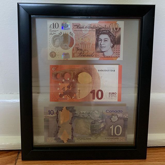 In case of emergency, break glass. #currency #bills #notes #cash #money #cad #eur #gbp #tenpounds #tenquid #tenbucks #teneuro #tenners #tenner #britain #ireland #canada #winnipeg #newcanadian #threenationalities #tricitizen #triplecitizenship ift.tt/2XQXS3F