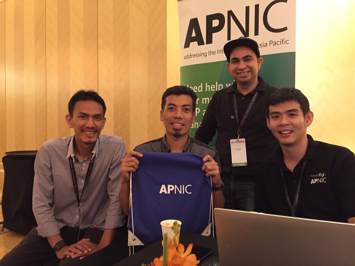 apnic's tweet photo. Thanks to everyone involved with #MyNOG and #INNOG last week and those who chatted with our peeps. We're looking forward to more NOG fun this week with #SGNOG https://t.co/TjHxHz2ZaC https://t.co/ApdPDPWSqJ