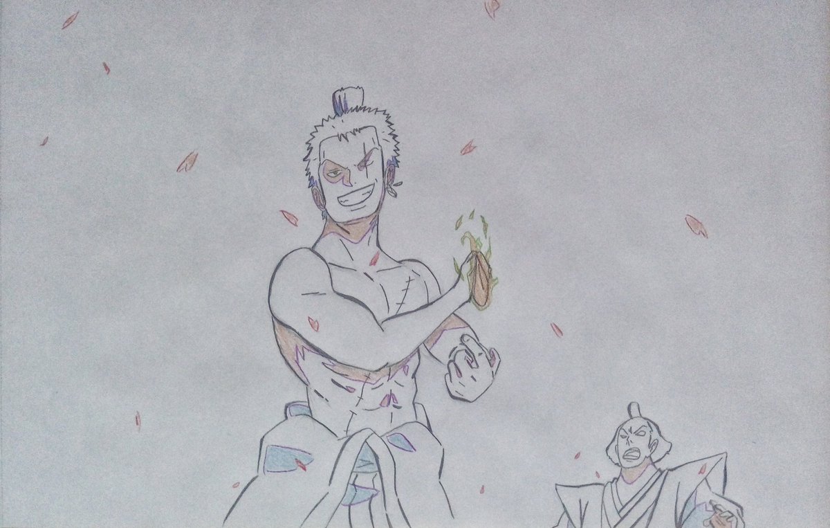 Axel Diamond My Drawing Of Zoro Just Improvising A Bit Onepiece Wano Zoro Anime ワンピース ワノ国編 アニワン ゾロ