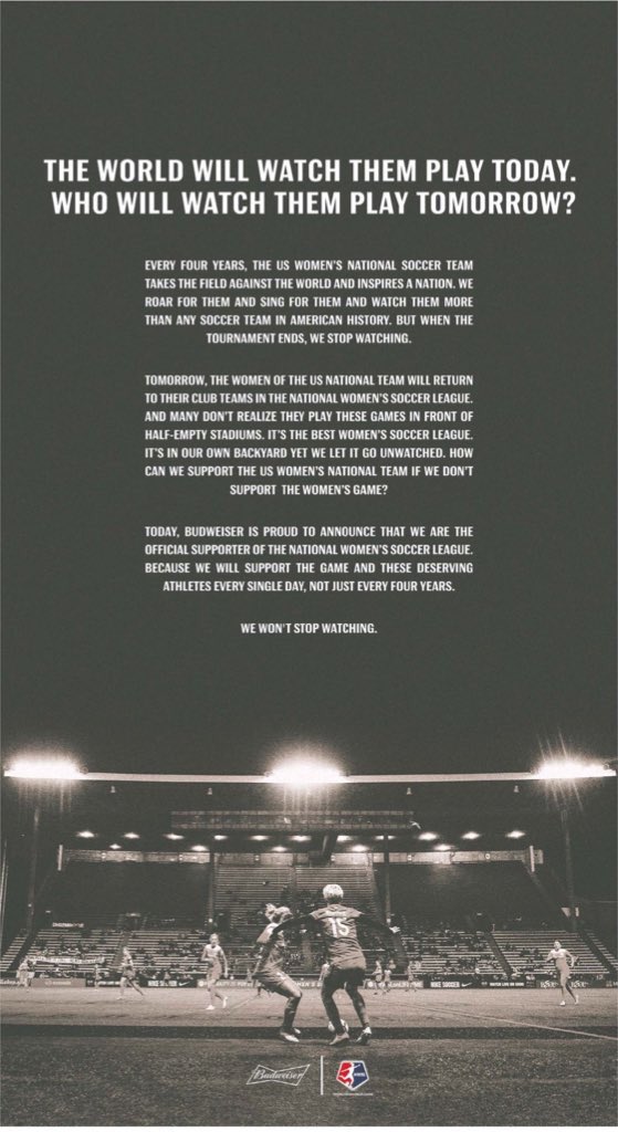 What an unbelievable show the #USWNT put on all tournament long! Absolutely dominant from start to finish! Congrats to the players and staff! Now, continue to show the love and support your local NWSL team! @chiredstarsPR <a href="/budweiserusa/">Budweiser</a>