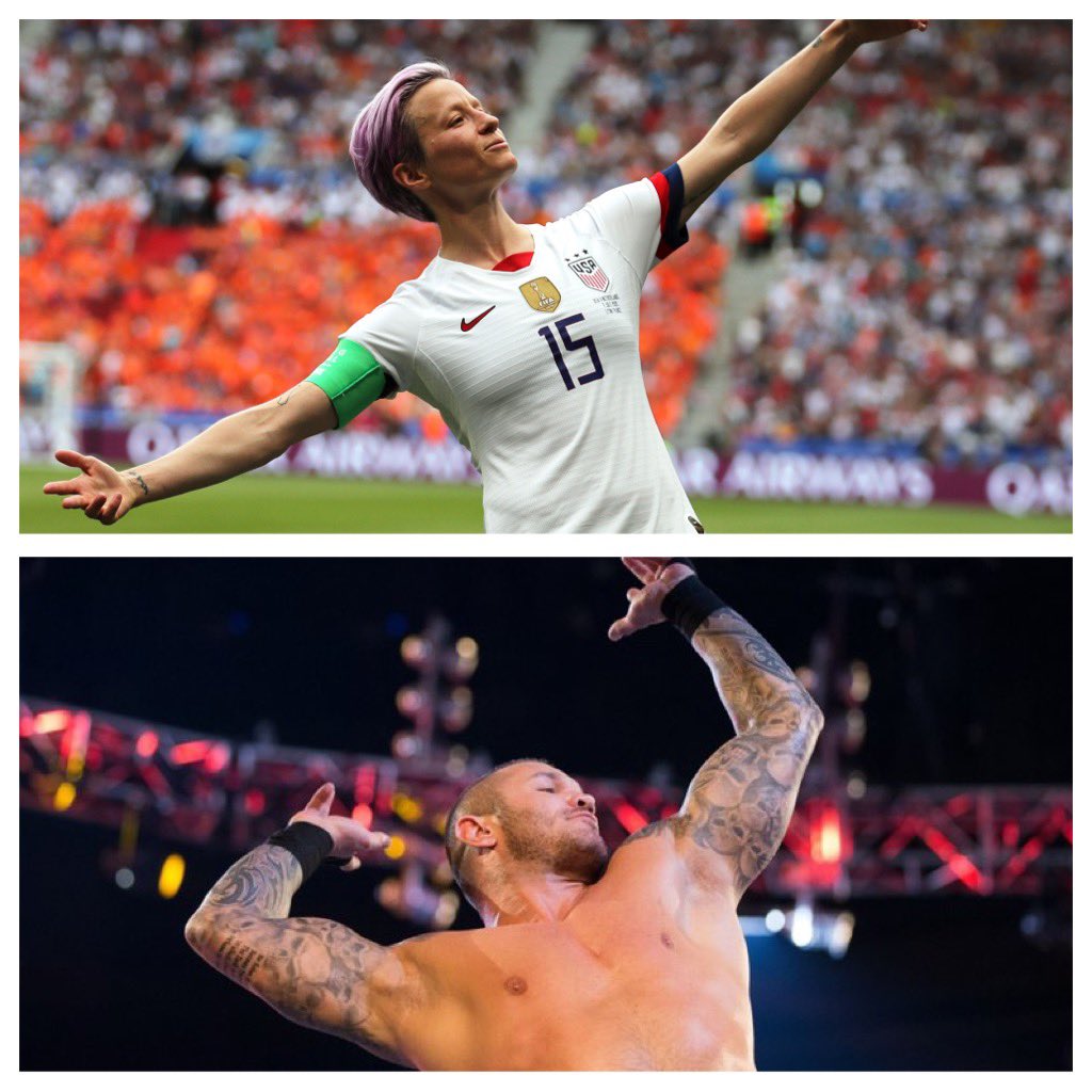 #USNWT #RKO #rapinoe #orton #classicpose #wwe