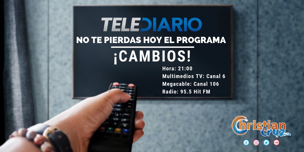 No te pierdas hoy el programa #Cambios participaré en el Panel de Seguridad que realiza <a href="/TelediarioBajio/">Telediario Bajío</a> 

A partir de las 21:00 h 🕘 
Sintonízanos por: 
Multimedios TV 📺 Canal 6 
Megacable TV 📺 Canal 106 
Radio 📻 95.9 Hits FM

Facebook
facebook.com/telediariobaji…