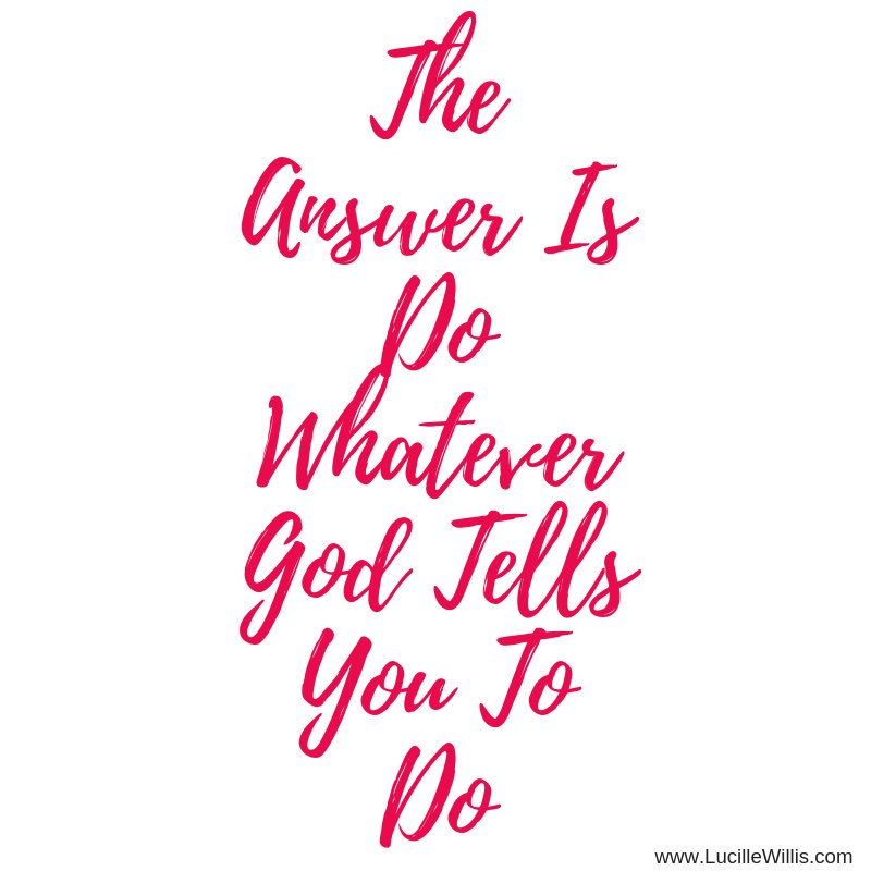 LucilleWillis_'s tweet photo. The Answer Is: DO WHATEVER GOD TELLS YOU TO DO! What Did He Tell You To Do? 🤔🤔 #hallelujah #praisegod 
#thankgod #trustgodsplan
#sundaypraise #21daysofpraise https://t.co/GBAmh4TYX9