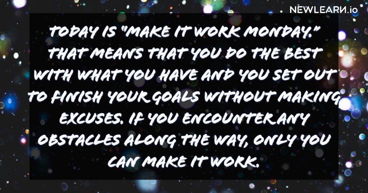 Today is “Make a wish Monday.” But even when you make a wish, you can’t just sit there and wait for your dreams to come true. You have to help make them happen.
#newlearn #motivationalquote #motivation #mondaymotivation #education #educational #educationwebsite #teachingmaterials