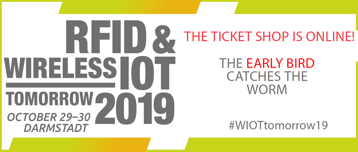 rfid4industry's tweet photo. .:@rfidimblick Be an #EarlyBird and and benefit from the special prices! #thinkWIOT Register now for #WIOTtomorrow19 https://t.co/g07kHlqk6p #RFID #BLE #LoRaWAN #RTLS #Industry40 #logistics #retail #healthcare #IoT https://t.co/dclNSg2u3g #RFID4industry