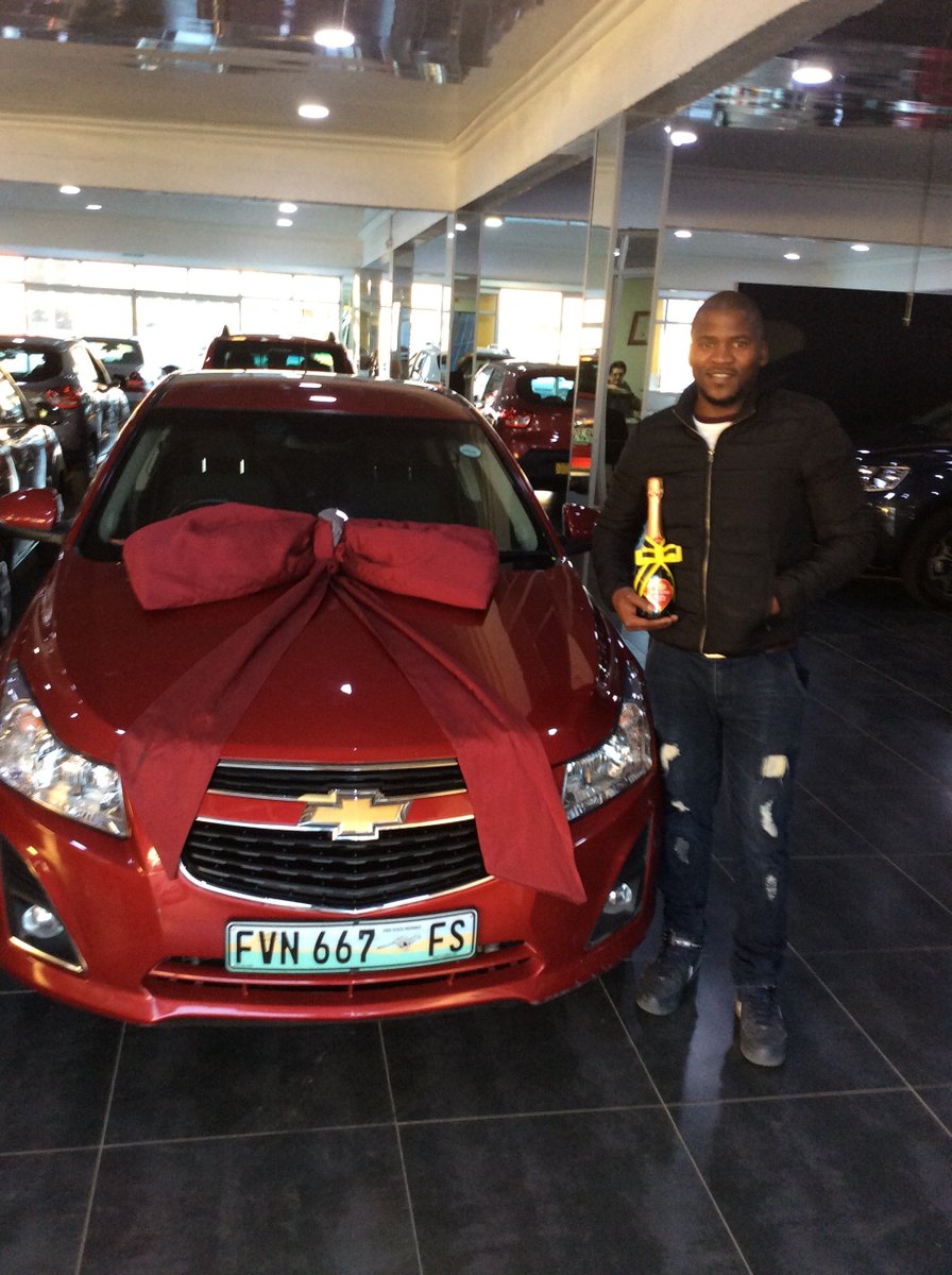 RenaultWelkom's tweet photo. Congratulations with the purchase of your new Chevrolet Cruze, Moses Radile! May you enjoy many safe and happy journeys. https://t.co/f3tslzDF43