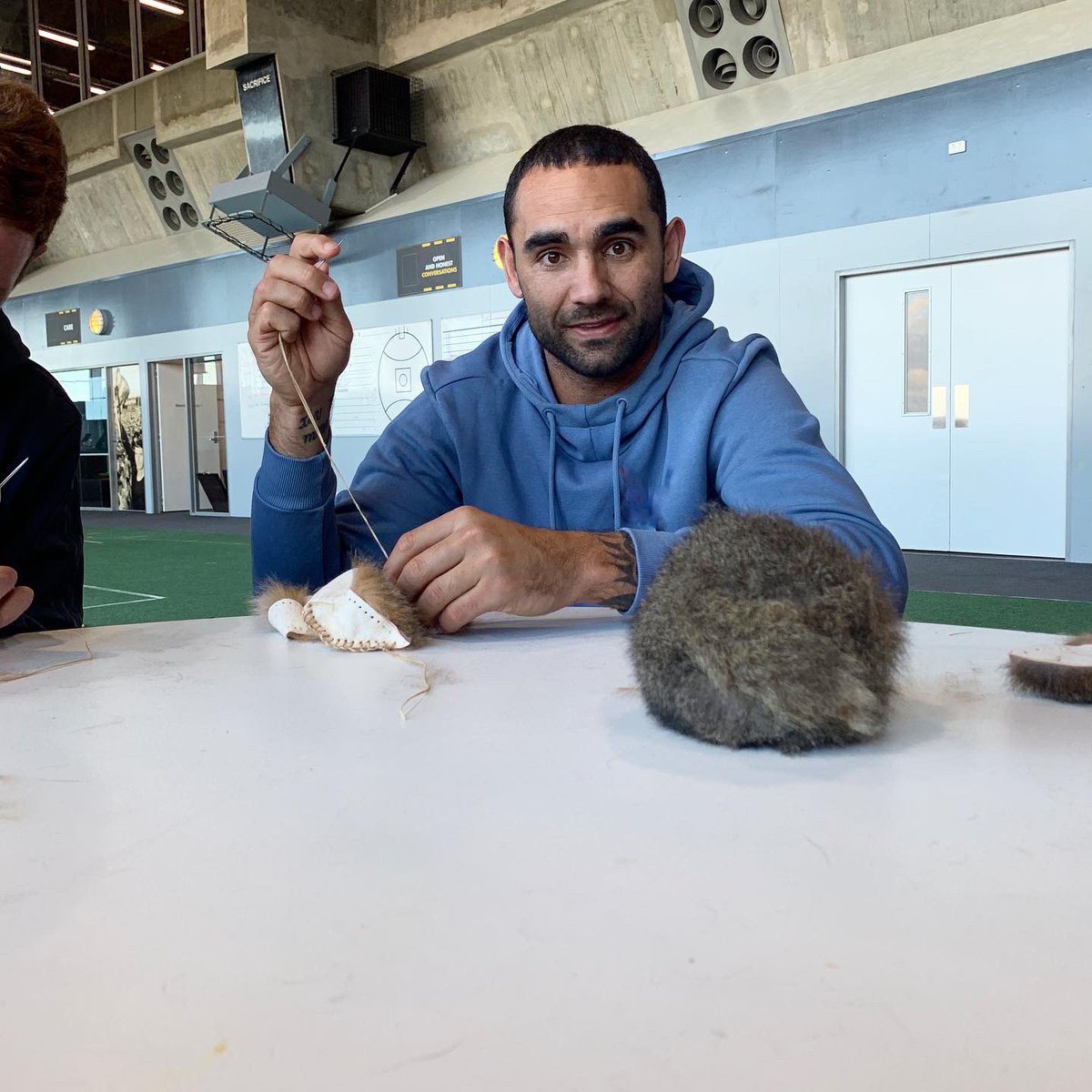 HawthornFC's tweet photo. What better way to celebrate #NAIDOC2019 than by whipping up our very own marngrooks! 🖤💛❤️ 

#VoiceTreatyTruth #Always https://t.co/bTPnZvQMLt