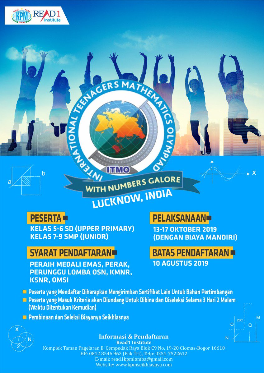 International Teenagers Mathematics Olympiad (ITMO) 2019, Lucknow-India