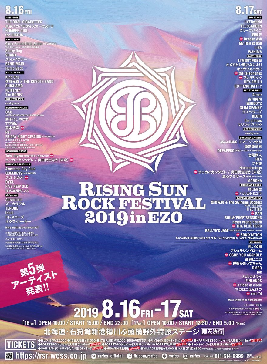 RISING SUN ROCK FESTIVAL 2019 通しリストバンド×2個セット RISING