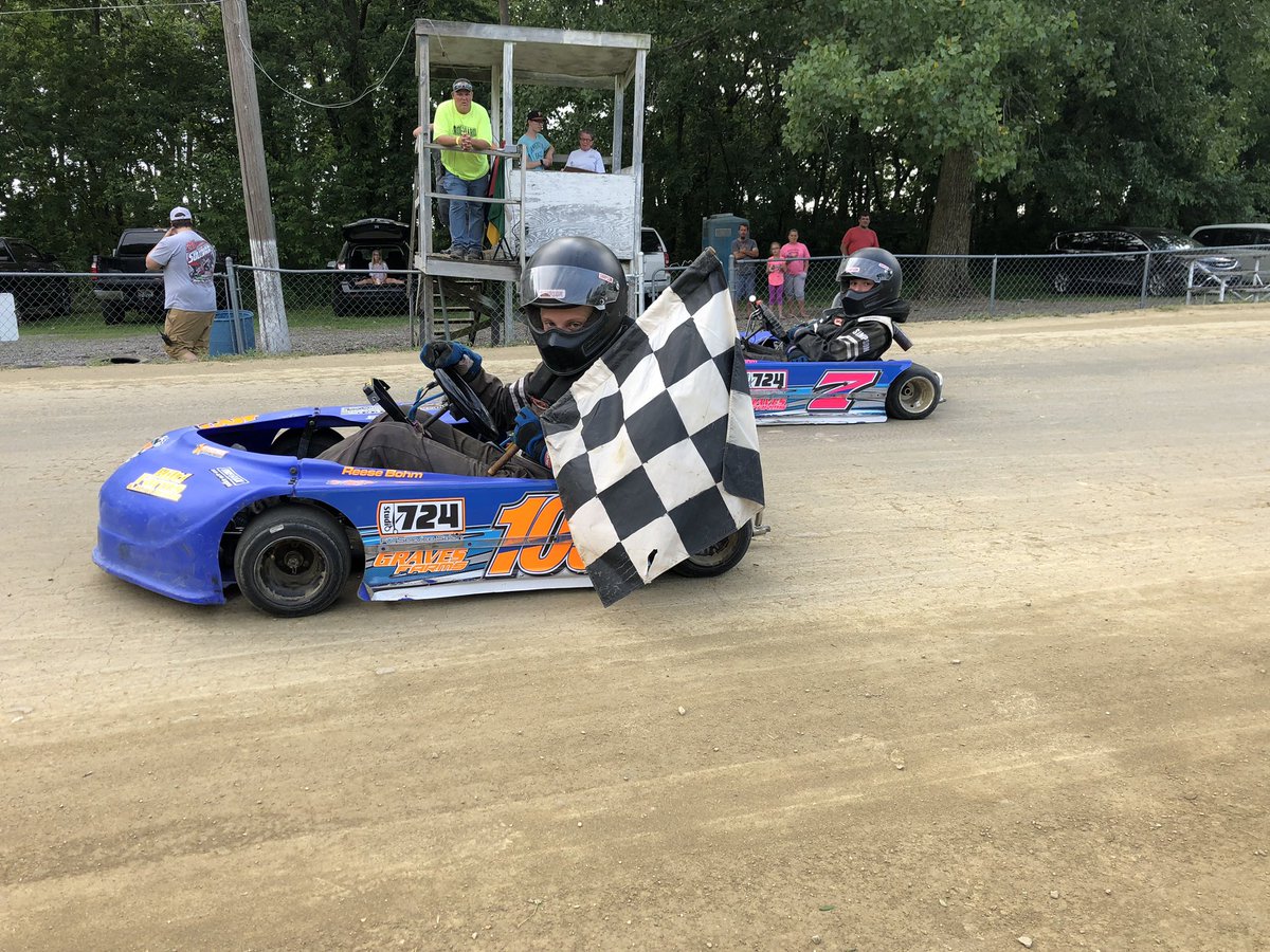 tire_slick's tweet image. TireSlick in victory lane today at Bohmer’s RT 66 Raceway.  #7 Raya Bohm, #103 Reese Bohm