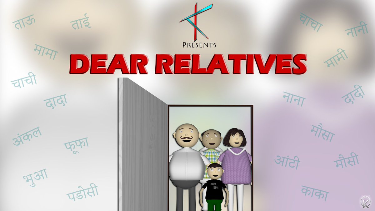 kreations_a's tweet photo. Presenting you the first ever toon in braj bhasa .
Title - "Dear Relatives"
Video - https://t.co/iVIKx8W7LH
Lots of hard work in this video.
Pls support this channel.
 #youtube #youtuber #funnyvideos  #animation #funnyanimation #funnyvideos #comedy  #funnytoons  #memes #relatives https://t.co/gCC0J4nDLE